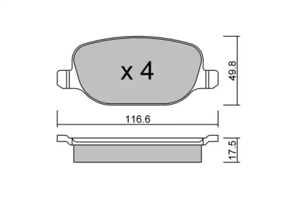 Комплект тормозных колодок AISIN BPFI-2006